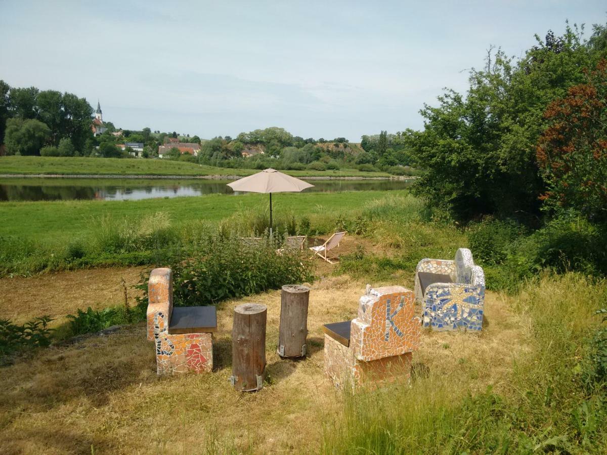 Pension Elbkiosk Kleinzadel Esterno foto